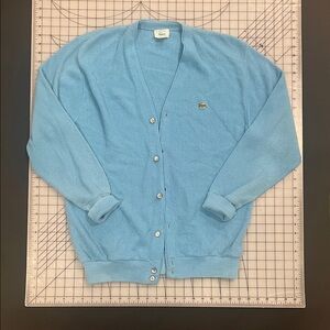 Lacoste light Blue Button-Up Cardigan - Vintage